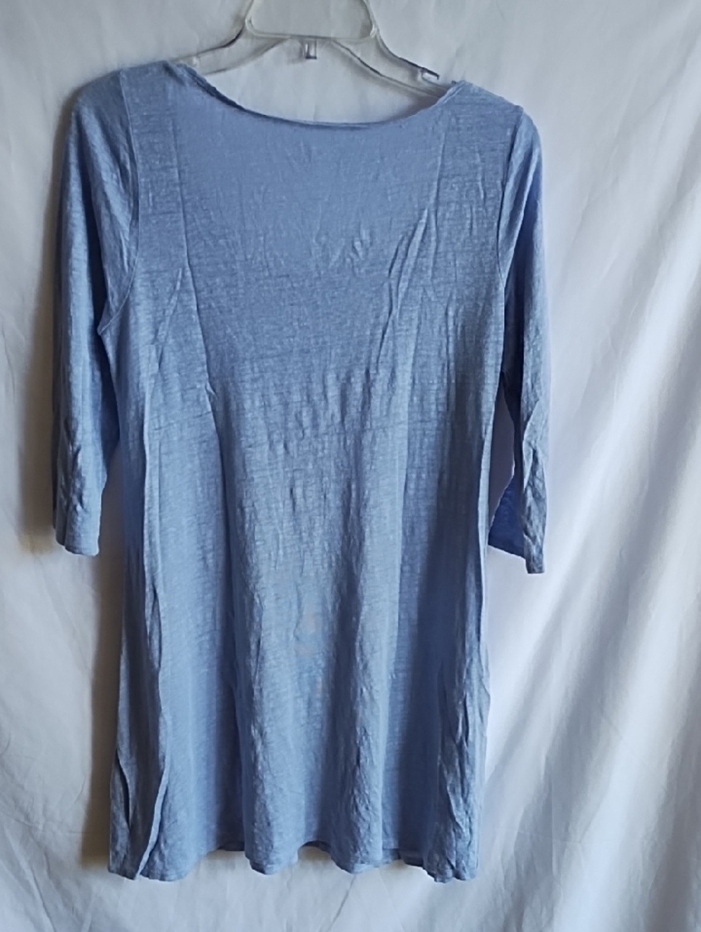 Eileen Fisher Powder Blue Linen Tunic - Picture 3 of 5